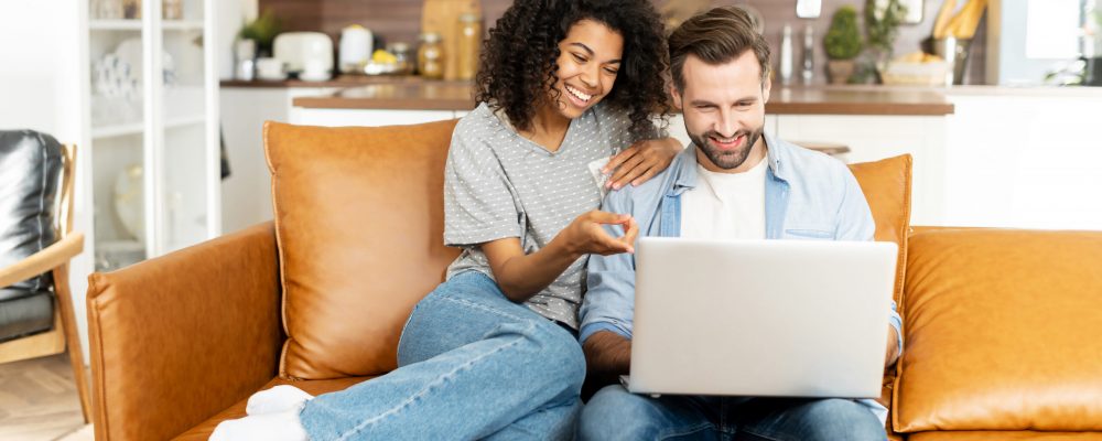 Cheerful,Diverse,Couple,In,Love,Spends,Leisure,Time,Online,With Cheerful,Diverse,Couple,In,Love,Spends,Leisure,Time,Online,With