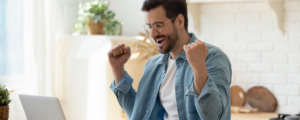 Happy,Guy,Celebrate,Great,News,Opportunity,Got,Read,By,E-mail. Happy,Guy,Celebrate,Great,News,Opportunity,Got,Read,By,E-mail.