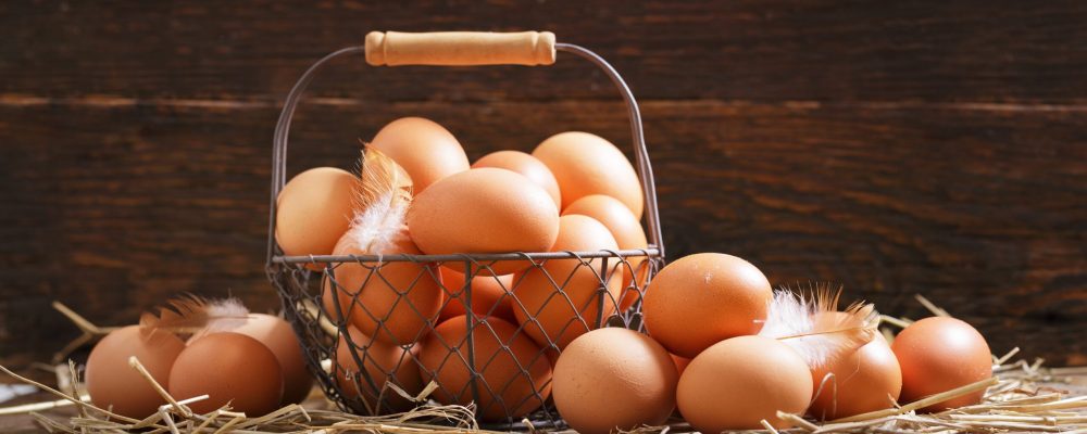 Basket,Of,Fresh,Chicken,Eggs,On,A,Wooden,Background Basket,Of,Fresh,Chicken,Eggs,On,A,Wooden,Background